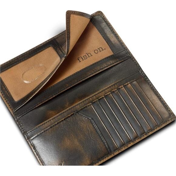 Long Wallet For Men | Full Grain Leather with Hand Burnished Finish| Long Bifold - Picture 4 of 7